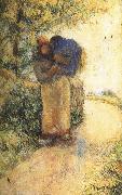 Camille Pissarro Back hay farmer oil painting
